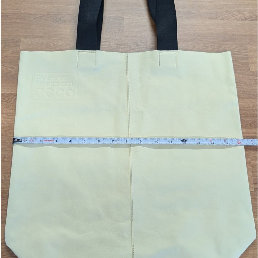 ECCO Upcycled North South Leather Bag Shopper Logo Handles - Picture 3 of 9